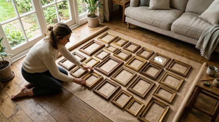 Stop Hanging Guesses with a Simple Paper Template for Your Gallery Wall Layout