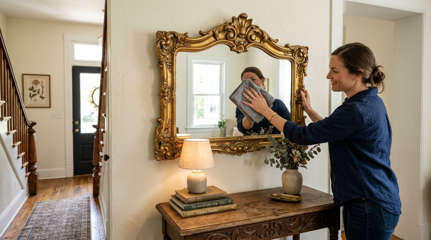 Mirror Wiped With Cloth